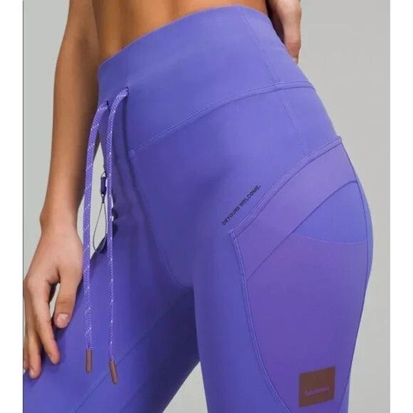 Lululemon W5EQ9S Women's Sz 2 Purple Cargo Super Hi-Rise Hiking 25" Tights - Picture 14 of 16